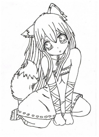Emo Anime girl Coloring Pages to print | coloring pages