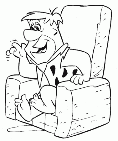 Fred Sitting On a Couch Coloring Page | Kids Coloring Page