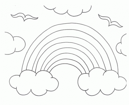 Rainbow Coloring Page For Kids - Rainbow Coloring Pages : Girls 
