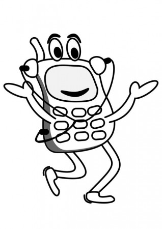 Coloring page mobile phone - img 19794.