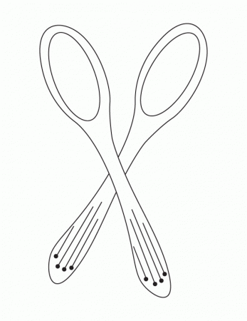 Spoons coloring page | Download Free Spoons coloring page for kids 