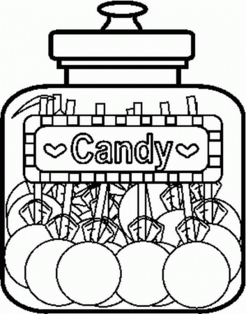 Candy Jar Coloring page | Coloring