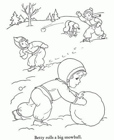 Thread Free Printable Winter Scene Coloring Pages For Kids