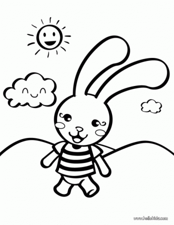 Rabbit Coloring Page Little English With 289073 Bunny Rabbit 
