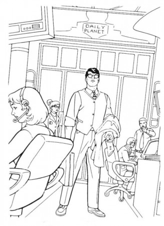 Nerd Clark Turn Into Superman | Kids Coloring Page