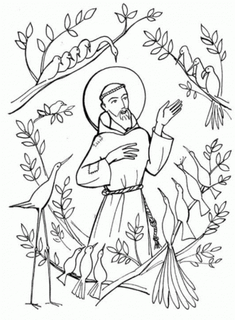 St Francis Colouring Pages Page 2 38723 Saint Francis Of Assisi 