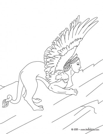 GREEK FABULOUS CREATURES AND MONSTERS coloring pages - SPHINX the ...