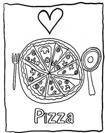 Pizza Coloring Pages Of Food | Foods Coloring pages of ...