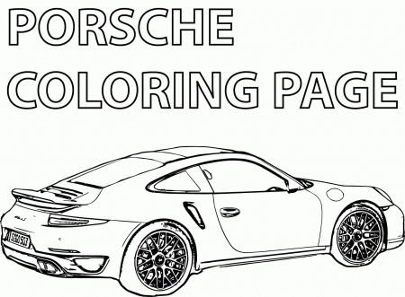 Porsche Car ColorÄ±ng Page | Wecoloringpage