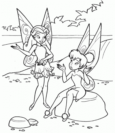 Tinkerbell And Rosetta Coloring Pages Coloring Pages For Kids #Aq ...