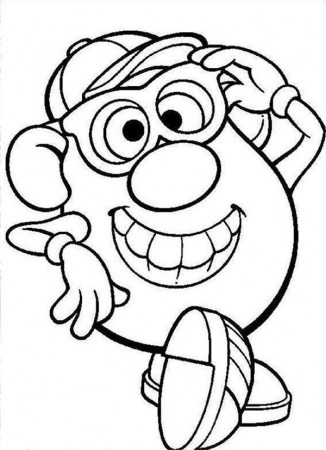 Mr. Potato Head Wearing Glasses Coloring Pages: Mr. Potato Head ...