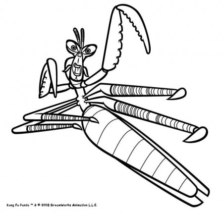 KUNG FU PANDA coloring pages - Mantis, the Kung Fu Master