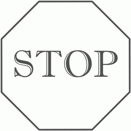 Stop Sign - Coloring Page (Safety)