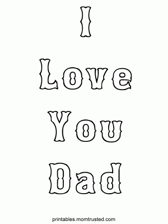 I Love Mom And Dad Coloring Pages - Coloring Page