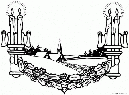 Candle Coloring Pages - Coloring Page