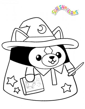 Squishmallow Bear in Halloween costume Coloring Pages - Squishmallow  Coloring Pages - Coloring Pages For Kids And Adults
