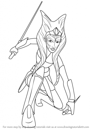 Learn How to Draw Ahsoka Tano from Star Wars (Star Wars) Step by Step :  Drawing Tutorials