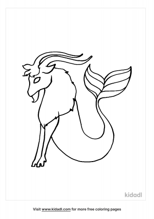 Capricorn Coloring Pages | Free Fairytales & Stories Coloring Pages | Kidadl