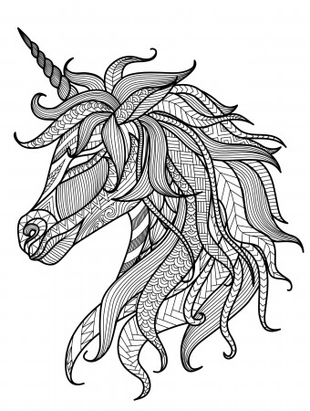 Hard Unicorn coloring pages