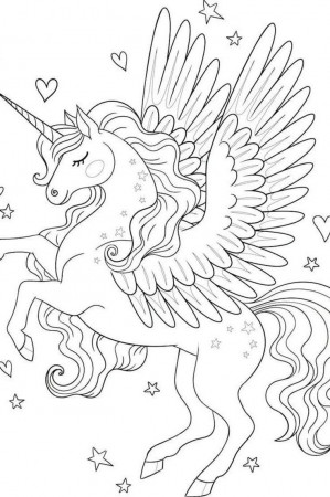 Magical Unicorn Coloring Page PDF and Print (Free Coloring Pages for Kids)  | Unicorn coloring pages, Love coloring pages, Free coloring pages