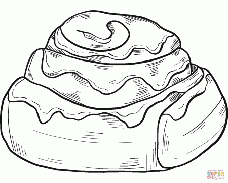 Cinnamon Roll coloring page | Free Printable Coloring Pages