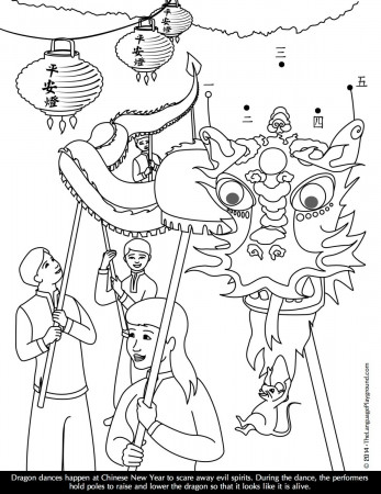Chinese New Year Coloring and Dot-to-dot Activity Pages - Etsy