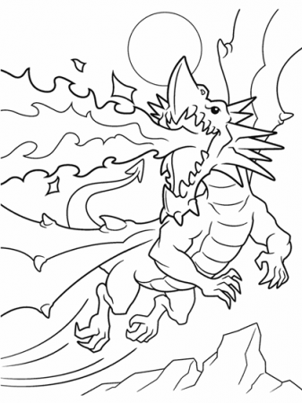 Fire-breathing Dragon Coloring Page | crayola.com