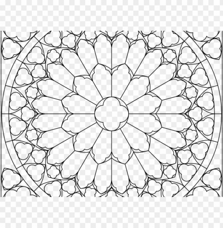 stained glass window coloring pages free with rose - stained glass windows  colouring pages PNG image with transparent background | TOPpng