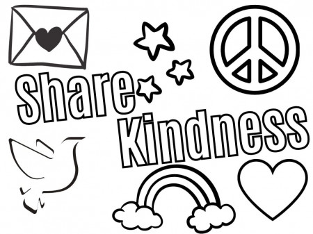 Share Kindness Coloring Page - Free Printable Coloring Pages for Kids