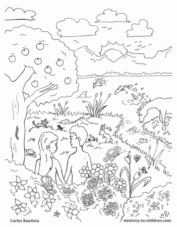 Creation Bible Coloring Page (free download)