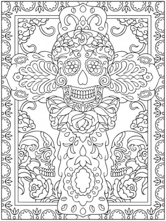 Day of the Dead coloring sheets Dover Publications | coloring ...
