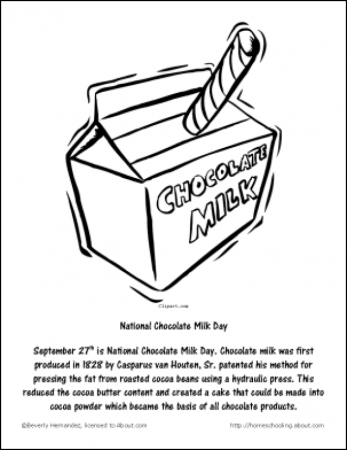Chocolate Milkshake Coloring Page - Coloring Pages For All Ages