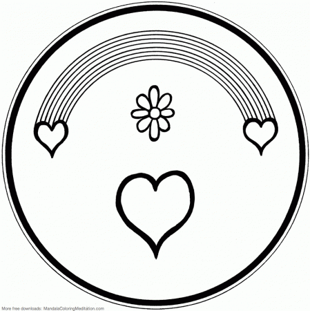 Valentine Heart Mandala Coloring Pages Free For Kids