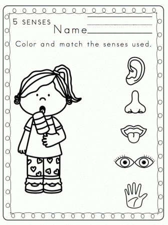 Free Printable Five Senses Coloring Pages Great - Coloring pages