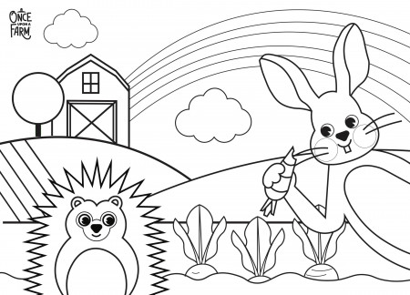 Spring on the Farm Coloring Page | Once Upon a Farm