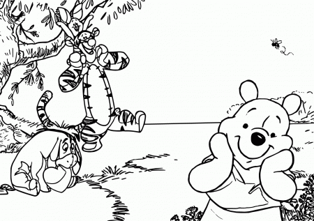 Winnie The Pooh A4 Print Coloring Page | Wecoloringpage