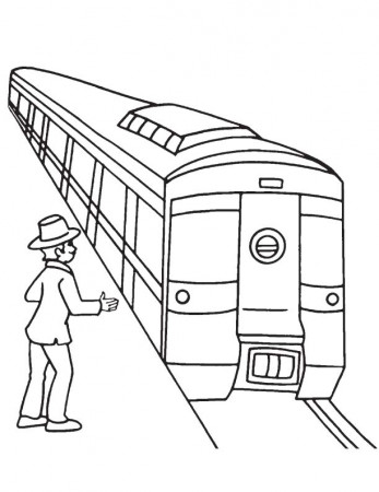 Passenger waiting for metro coloring page | Download Free ...