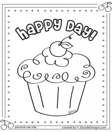 Cupcake Printable Coloring Pages - Coloring Page