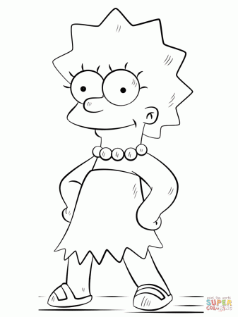 Lisa Simpson coloring page | Free Printable Coloring Pages