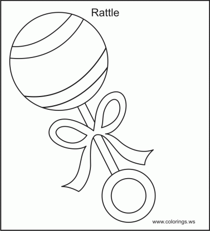 Baby Rattle Coloring Pages - HiColoringPages