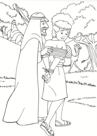 Coloring Page: Joseph Sold Into Slavery By His Brothers - Coloring Home