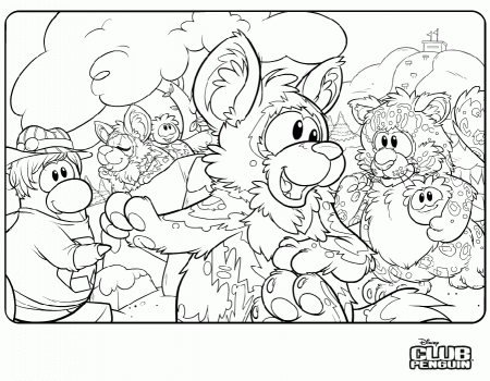 Puffle Party Coloring Pages