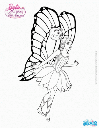Barbie Mariposa - Coloring Pages for Kids and for Adults
