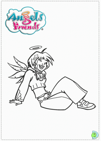 Angel's friends Coloring page- DinoKids.org