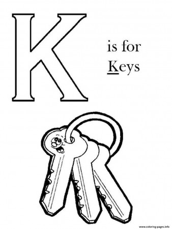 K Is For Key Alphabet S Free9b33 Coloring Pages Printable