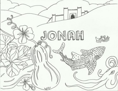 DIGITAL Jonah coloring page goes with Sundays drama 2018 | Etsy