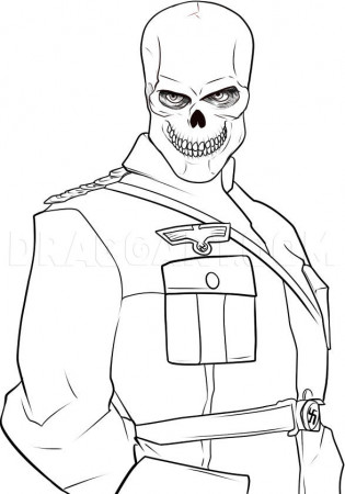 How To Draw The Red Skull, Step by Step, Drawing Guide, by Dawn |  dragoart.com