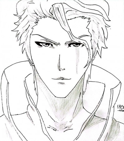 Aizen, Coloring Page, Trace Drawing - Coloring Home