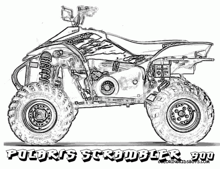 cool Cartoon Four Wheeler Drawing | galleryhip.com - The Hippest Galleries  Check more at http://www.… | Race car coloring pages, Cars coloring pages, Coloring  pages