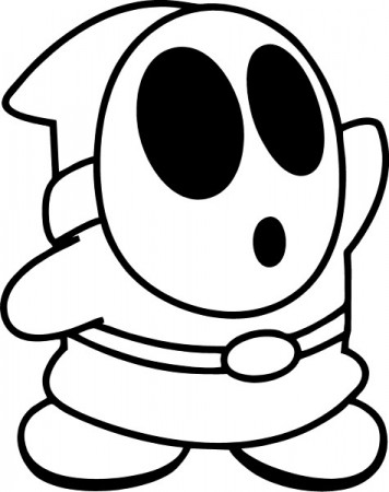 Mario Shy Guy Coloring Pages